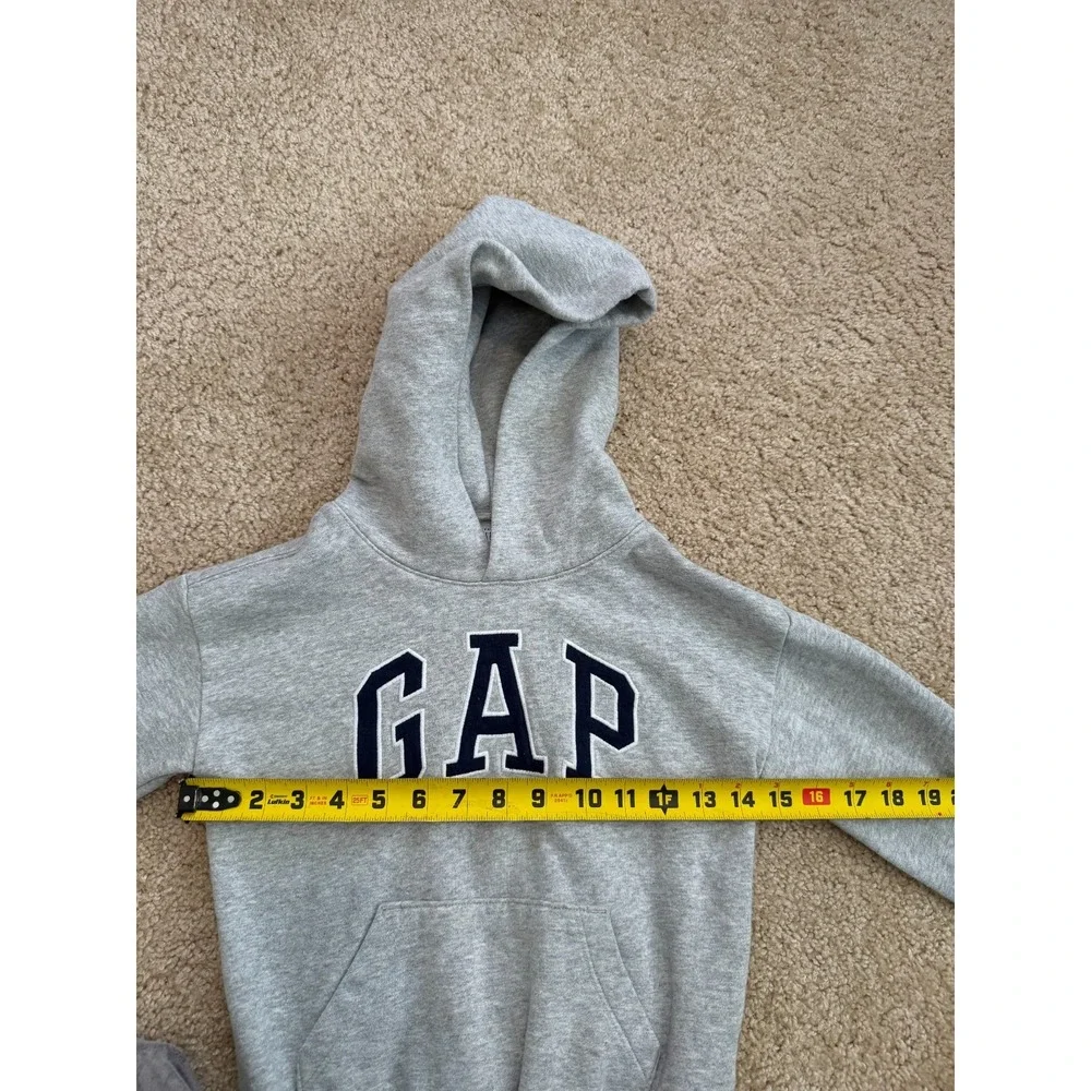 Baby GAP Boys Navy Blue Sweater Hoodie Size 5Y 5T LOGO Pockets 100%Cotton Lining